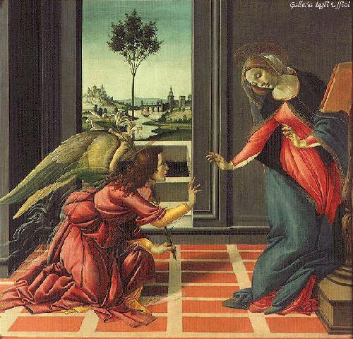 BOTTICELLI, Sandro The Annunciation gfhfghgf Germany oil painting art